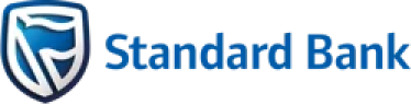 The standard bank logo on a black background.