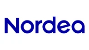 Nordea logo on a white background.