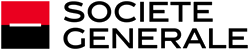 Societe generale logo on a black background.