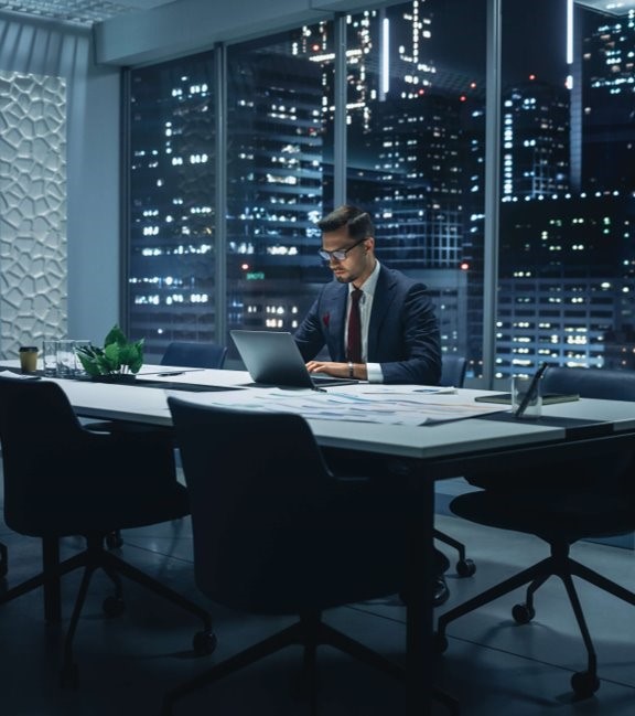Man at desk